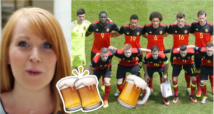Fotboll, Hälsning, Belgien, Annie Lööf