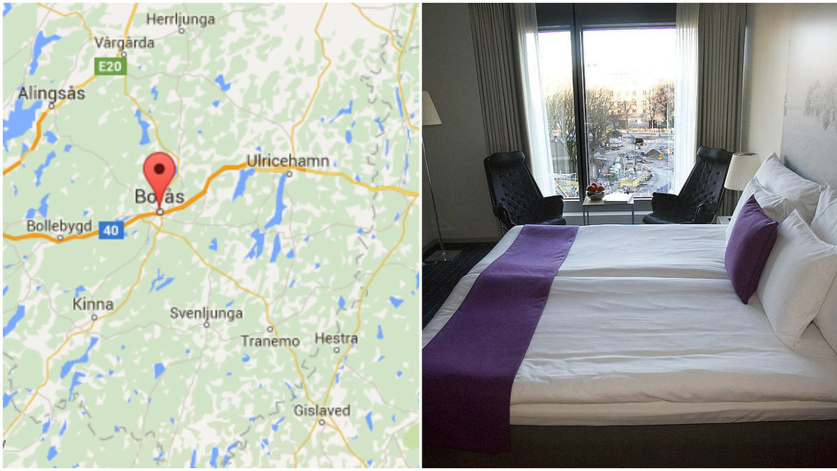 Man i 25-årsåldern föll från hotell i Borås.