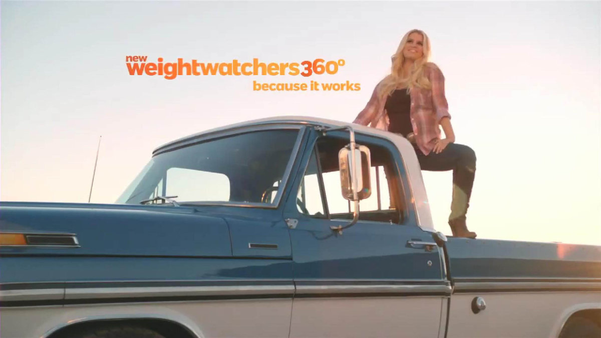 Här deltar hon i en reklam för amerikanska "Weight Watchers". 