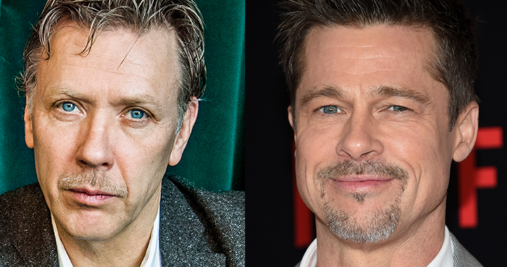 Mikael Persbrandt och Brad Pitt.