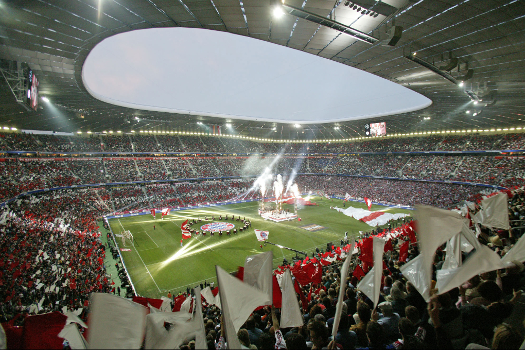 Arenorna i Bundesliga är de mest välbesökta i hela Fotbollseuropa. 