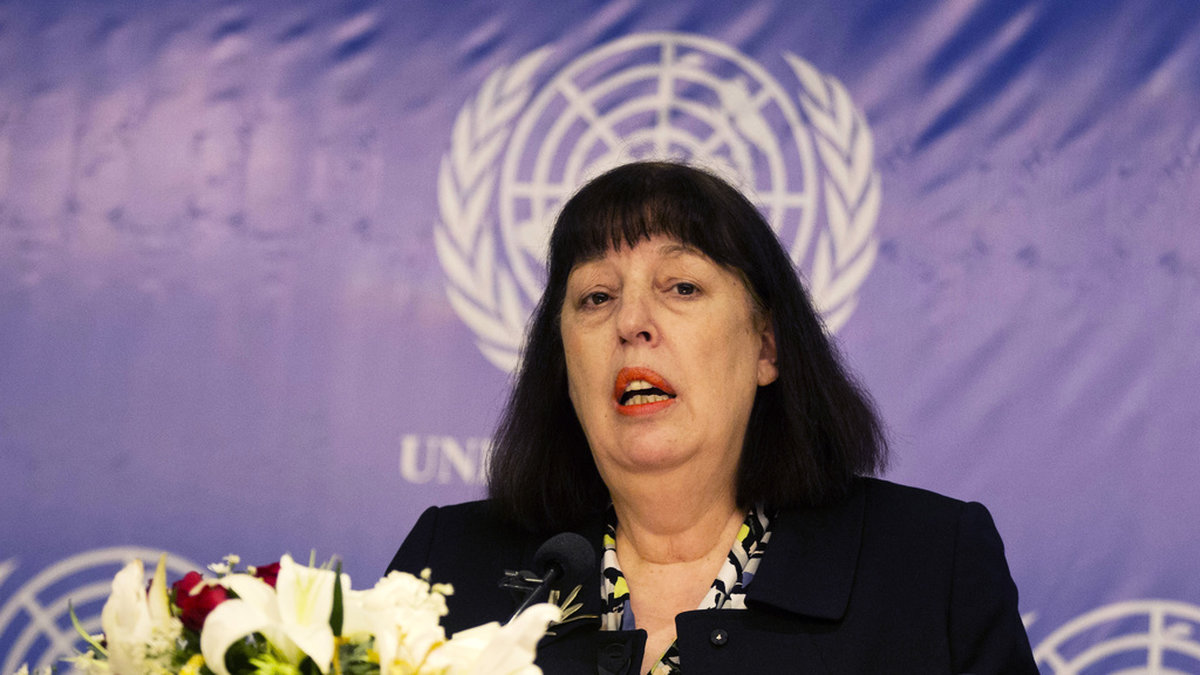Virginia Gamba, FN:s generalsekreterares särskilda representant för barn och väpnad konflikter. Arkivbild.