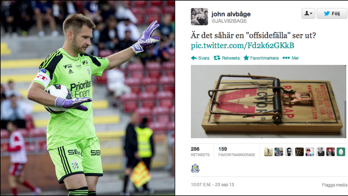 John Alvbåge hånade AIK på Twitter efter matchen.