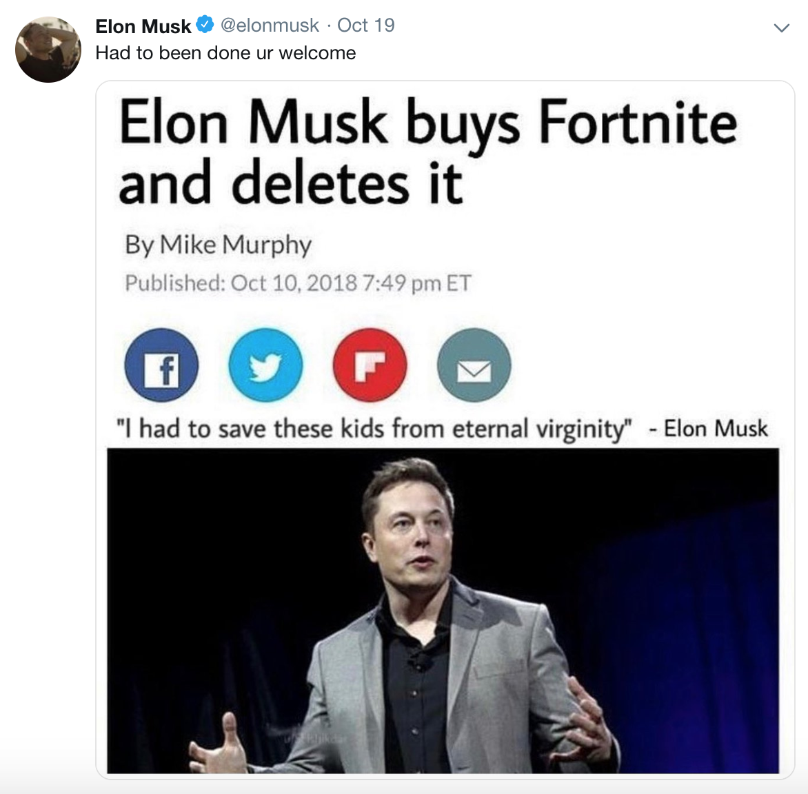 Elon Musks tweet. Elon Musks tweet.