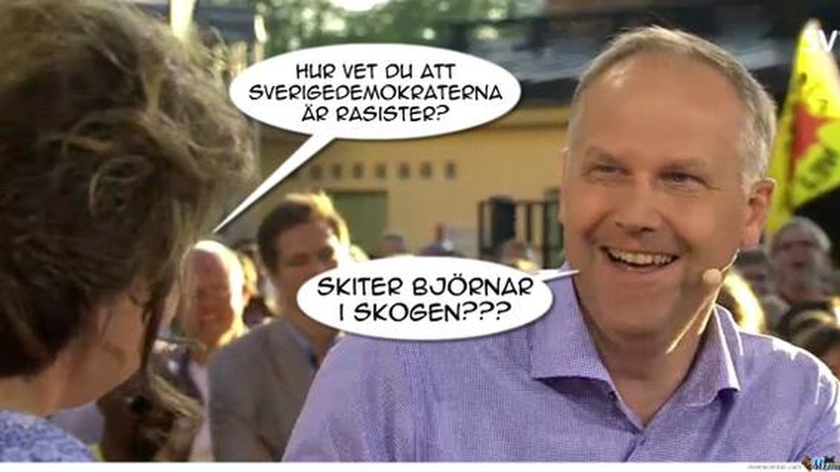Jonas Sjöstedts svar har blivit viralt.