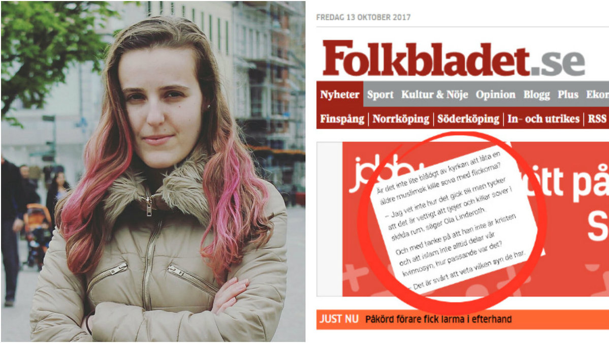 Hanna Bergwall anser att tidningen Folkbladet sprider rasism med sina frågeformuleringar.