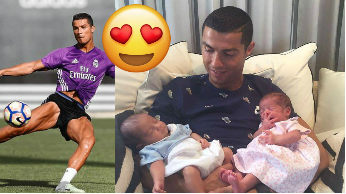 Cristiano Ronaldo, Tvillingar, Pappa