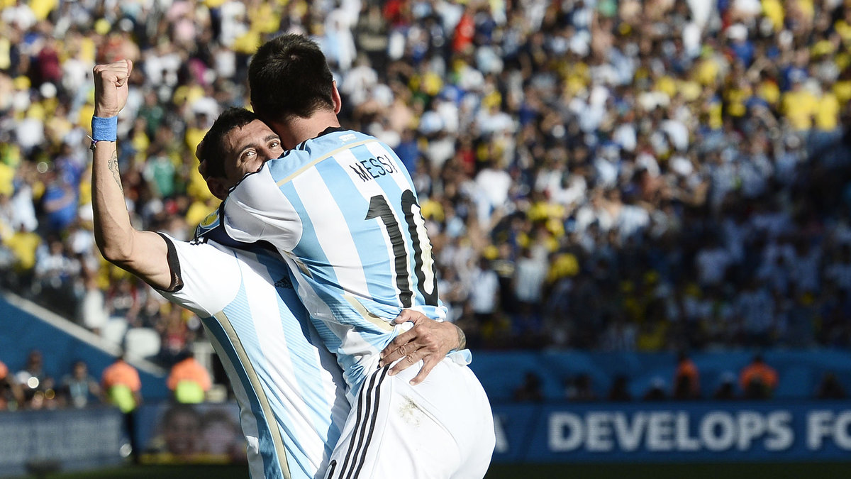 Argentina firar ett mål. 