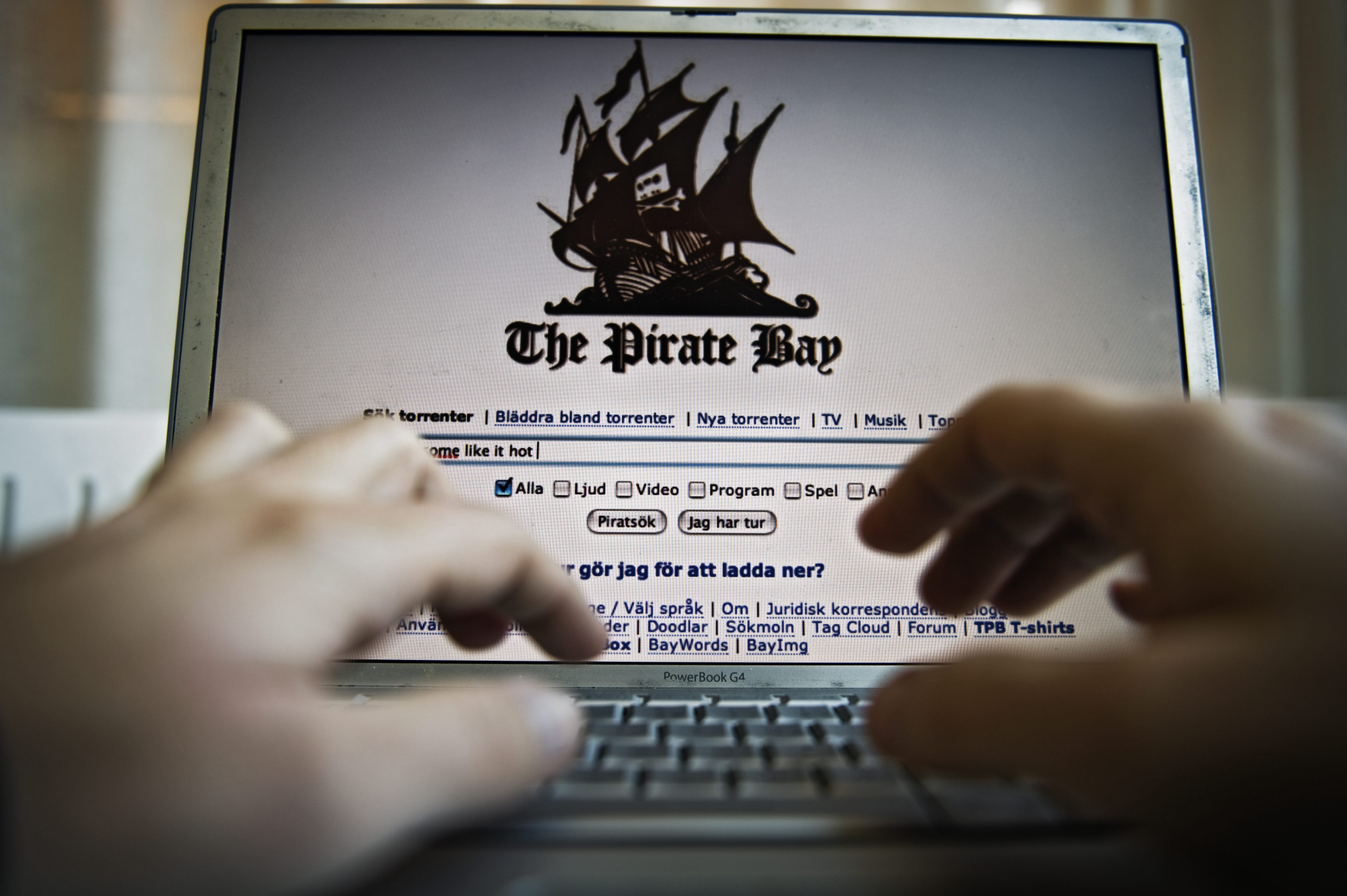 Streaming, The Pirate Bay, Fildelning