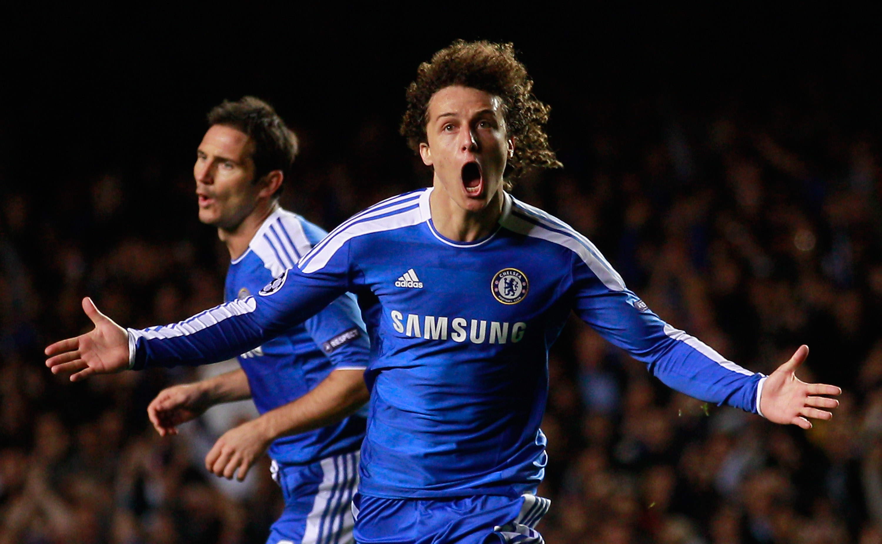 David Luiz gjorde Chelseas första CL-mål när de slog Leverkusen med 2-0 hemma. David Luiz gjorde Chelseas första CL-mål när de slog Leverkusen med 2-0 hemma.