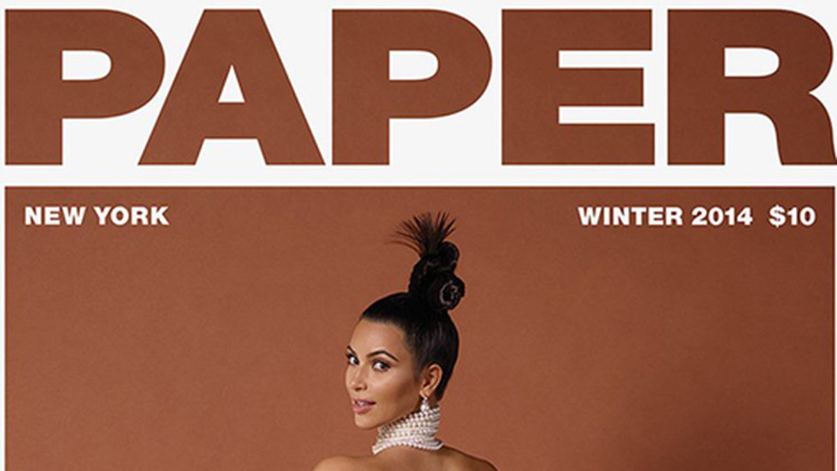 Kim på omslaget av Paper Magazine. 