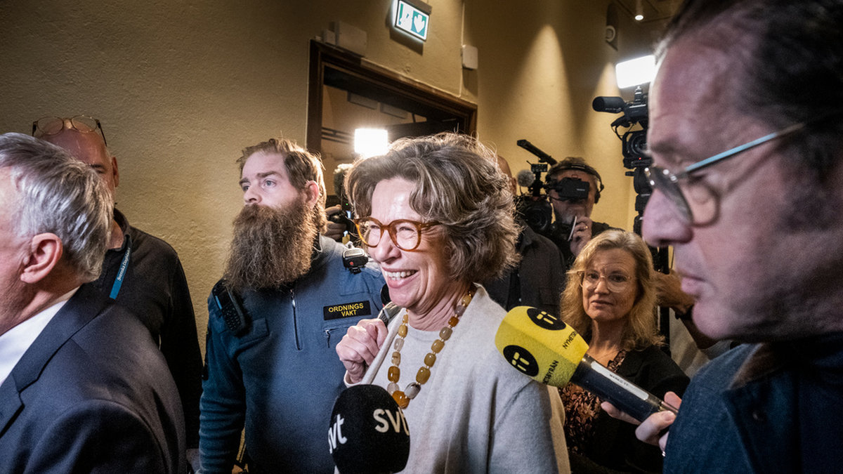 Birgitte Bonnesen, före detta vd i Swedbank, anklagas för grovt svindleri och riskerar fängelse. Arkivbild.