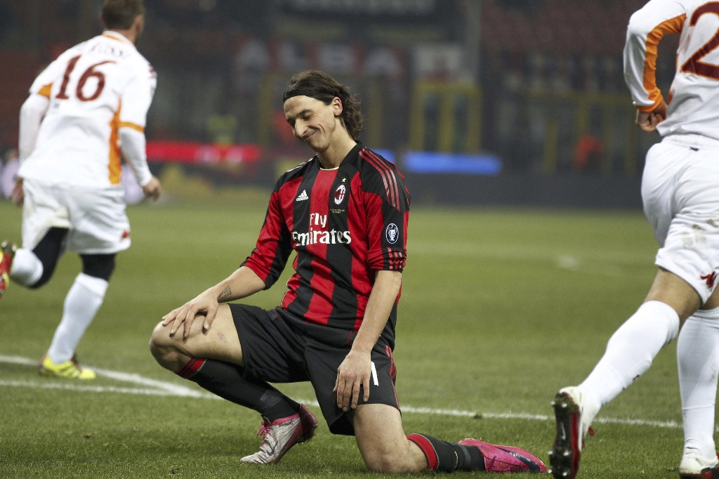 Zlatan hade inte en bra kväll mot Roma.