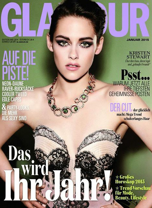 Kristen Stewart på omslaget till tyska Glamour. 