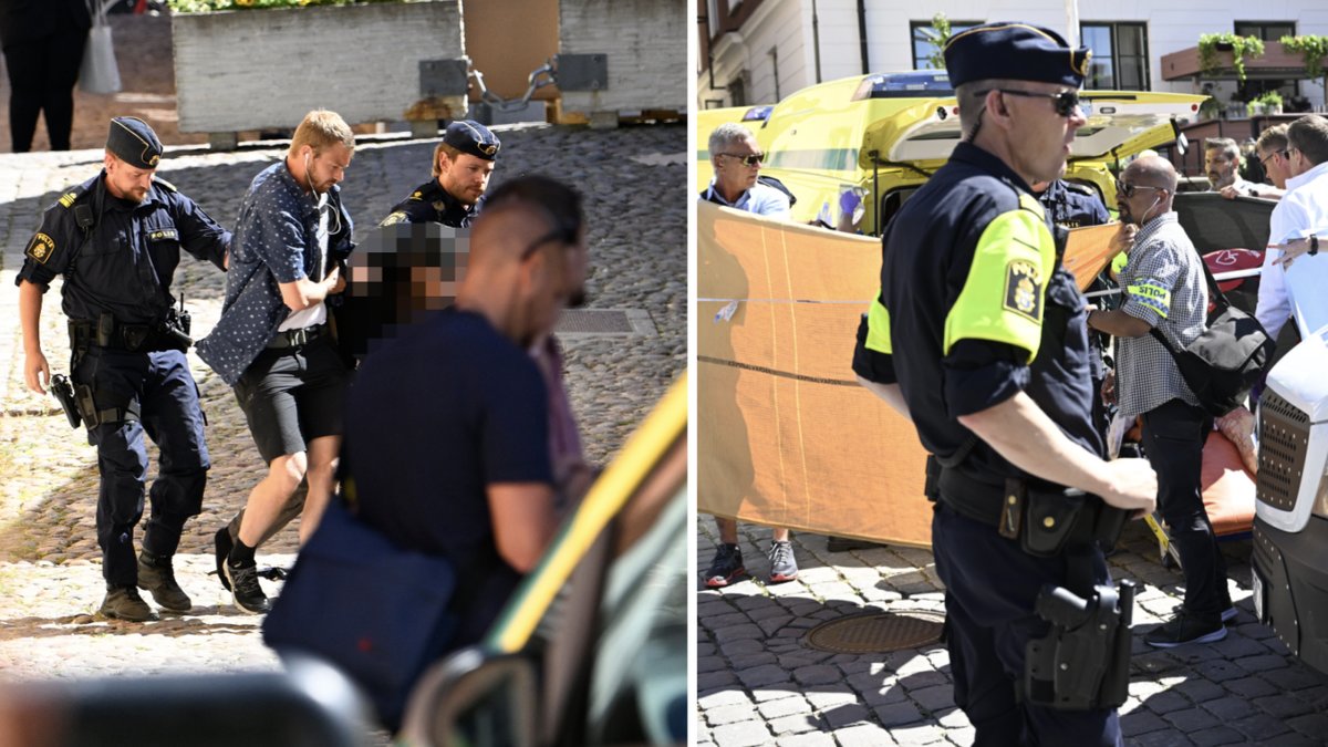 En kvinna har attackerats med kniv i Visby under Almedalsveckan. 