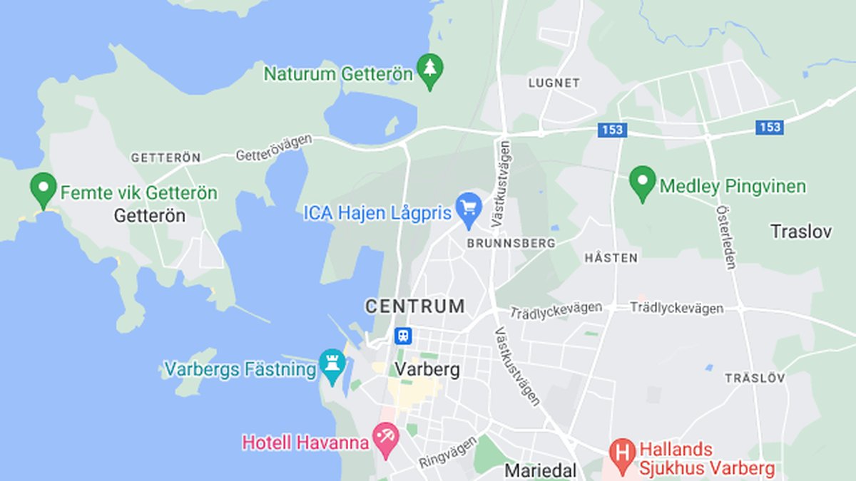 Google maps, Varberg