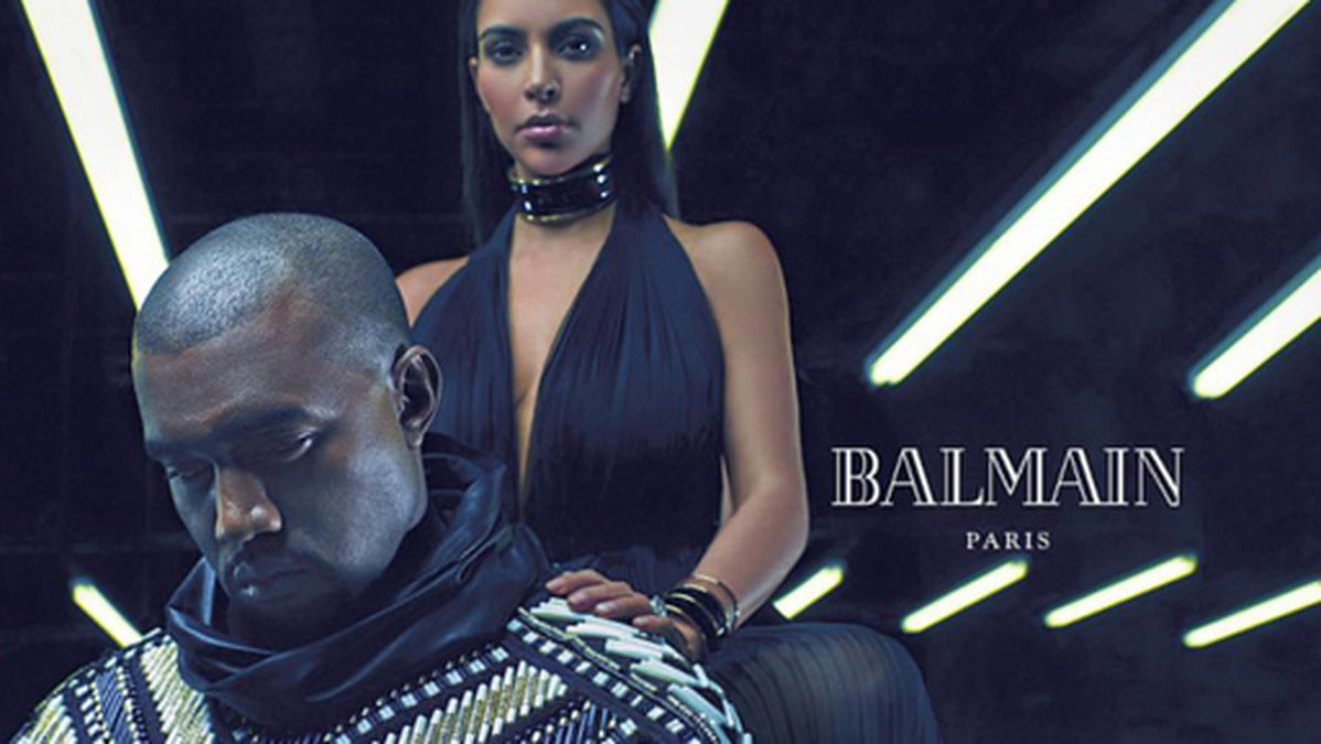 Kim Kardashian och Kanye West är modellerna i Balmains vår och sommarkampanj.