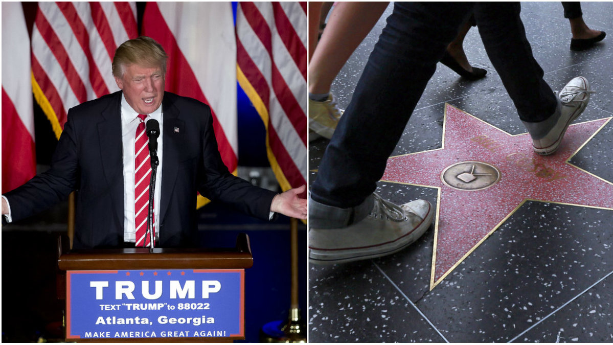 Donald Trumps stjärna på Hollywood Walk Of Fame har blivit vandaliserad ett flertal gånger.