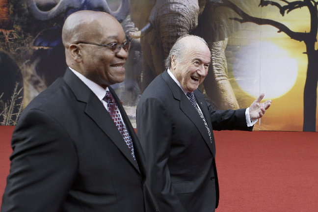 Blatter med Zuma. 
