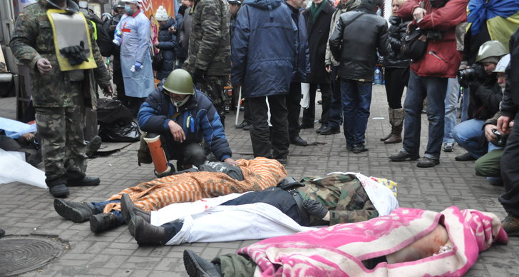 Kiev, våld, Lakare, Ukraina, Demonstranter