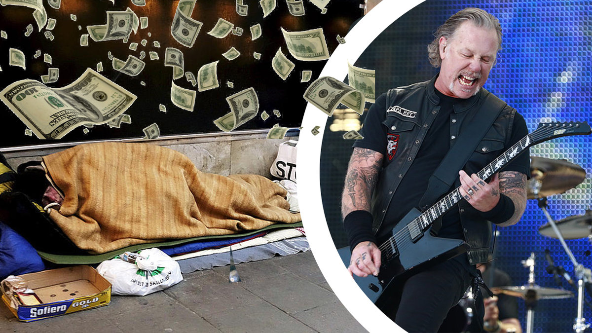 Metallica skänker över 300 000 till hemlösa