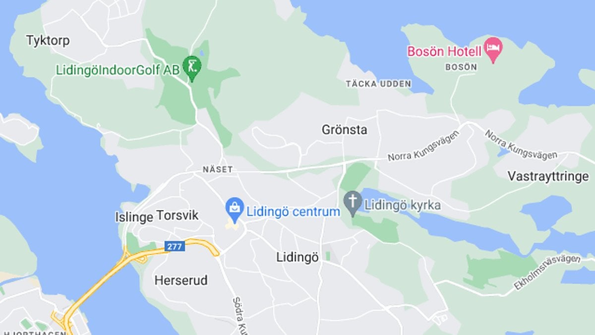 Google maps, Lidingö