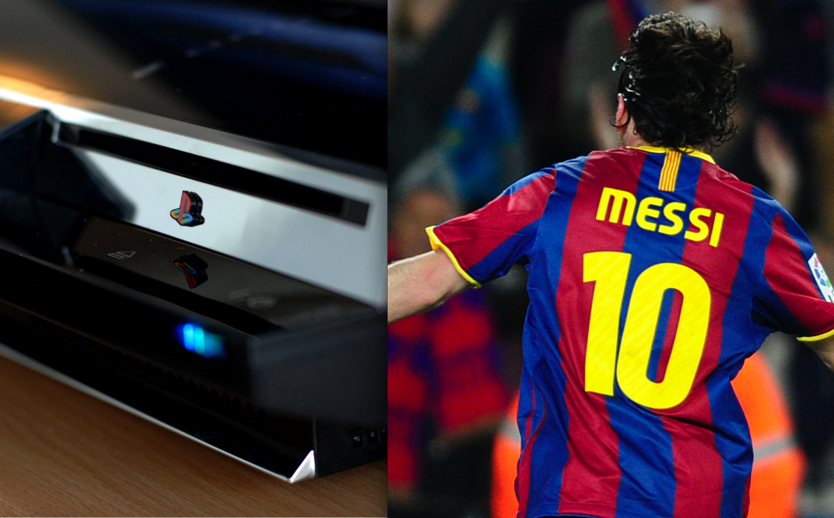 Playstation vs Lionel Messi.