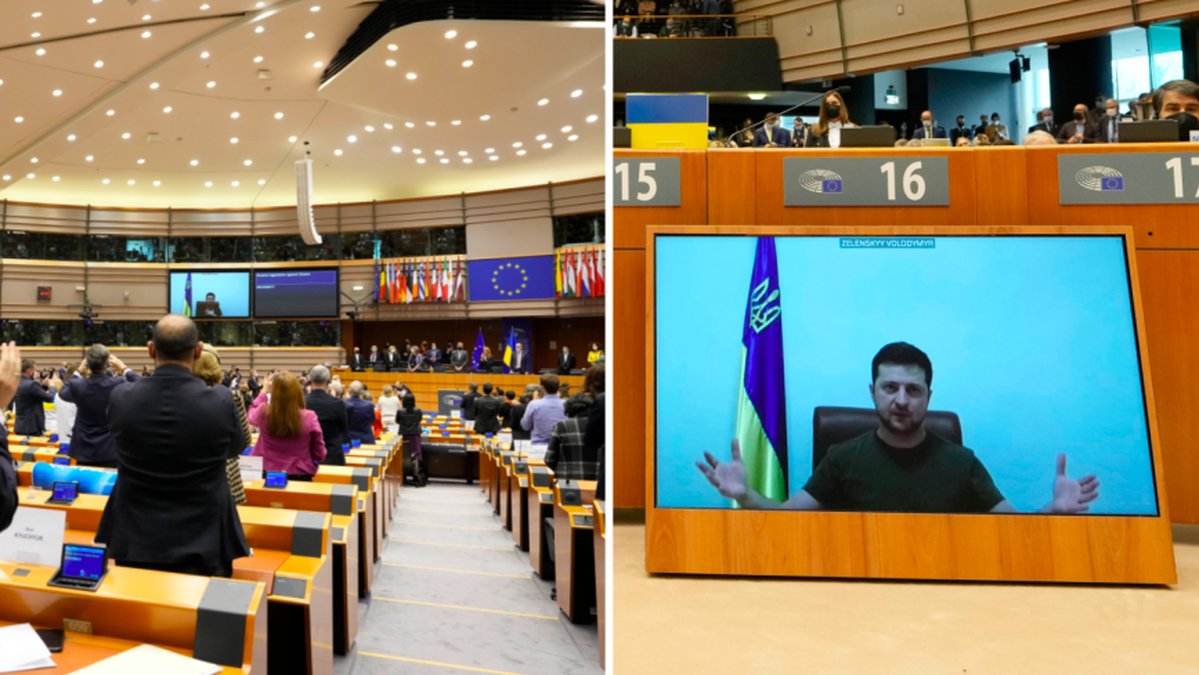 Under tisdagen fick Ukrainas president stående ovationer efter sitt känslosamma tal i EU-parlamentet.