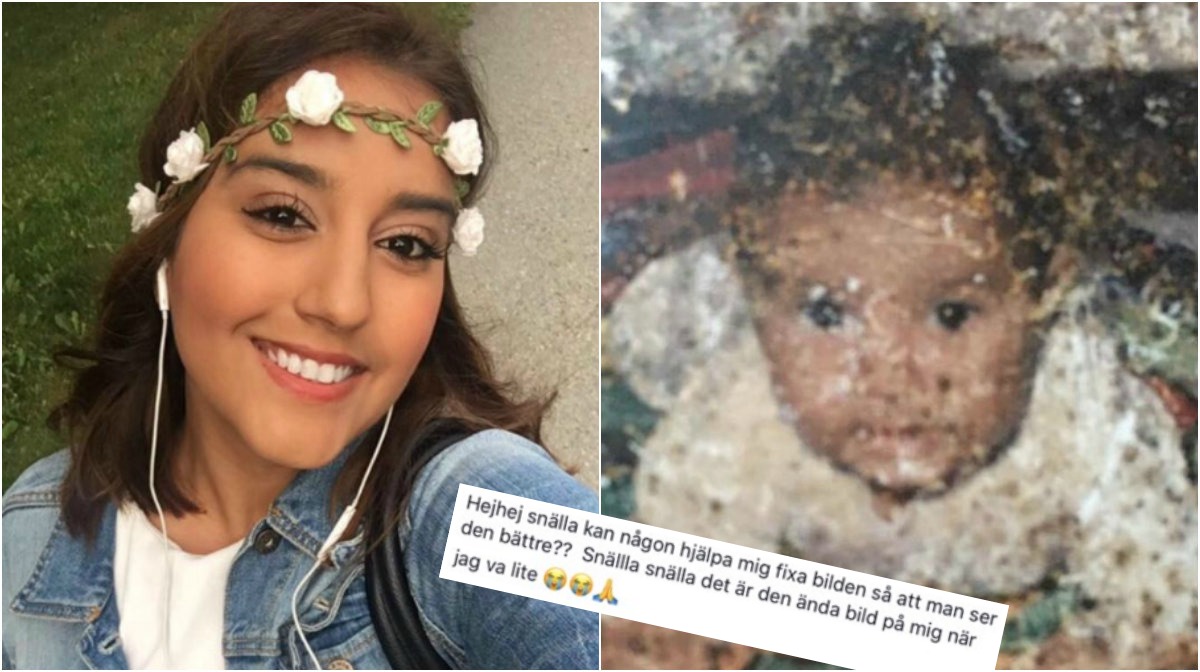 Rafaela, 23 bad tjejerna i Facebook-gruppen om hjälp med bilden på sig själv som liten.