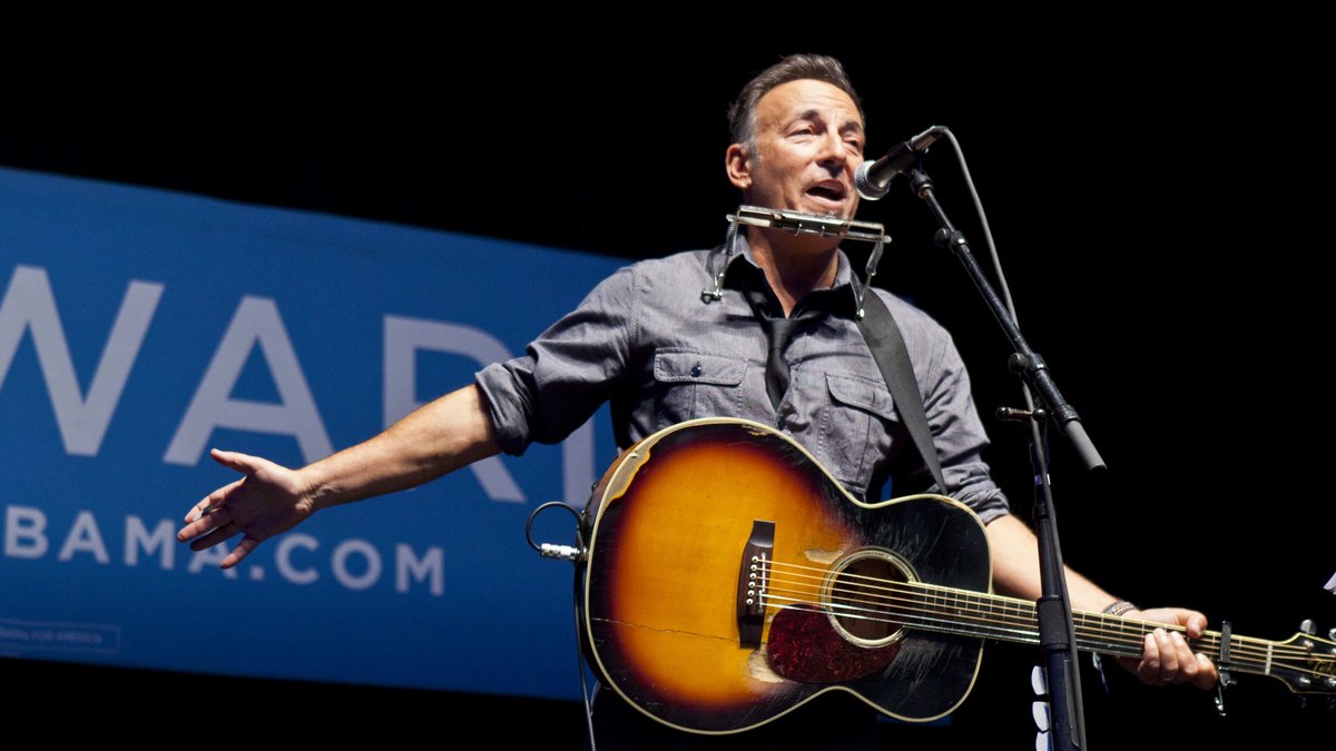 Bruce Springsteen spelar för Obama den sista dagen innan valet.