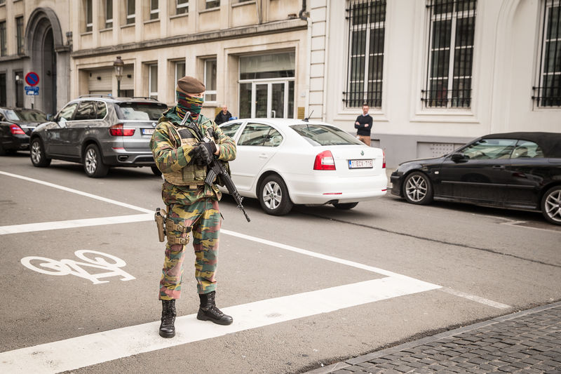 Den militära närvaron har ökat efter attentaten. Den militära närvaron har ökat efter attentaten.