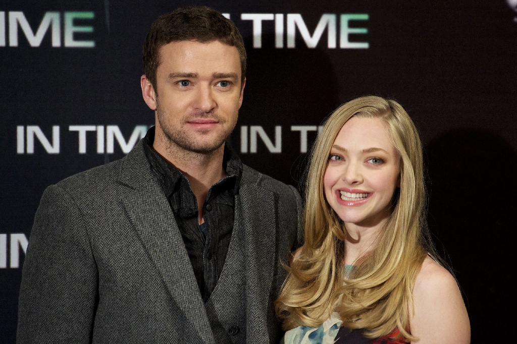 Amanda Seyfried tillsammans med Justin Timberlake - båda aktuella i "IN TIME".
