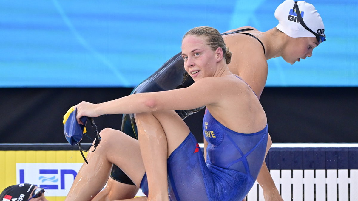 Inget badväder. Louise Hansson och VM-simmarna har fått ett oväntat kyligt mottagande i Australien. Arkivbild.