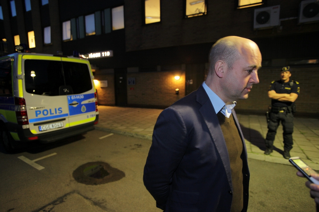 Statsminister Reinfeldt under ett besök i Malmö tidigare i år.