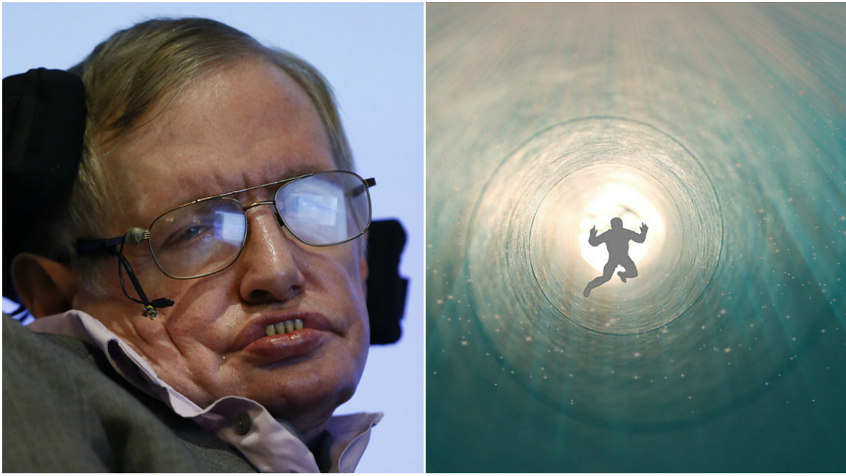 Stephen Hawkings, en person som faller.
