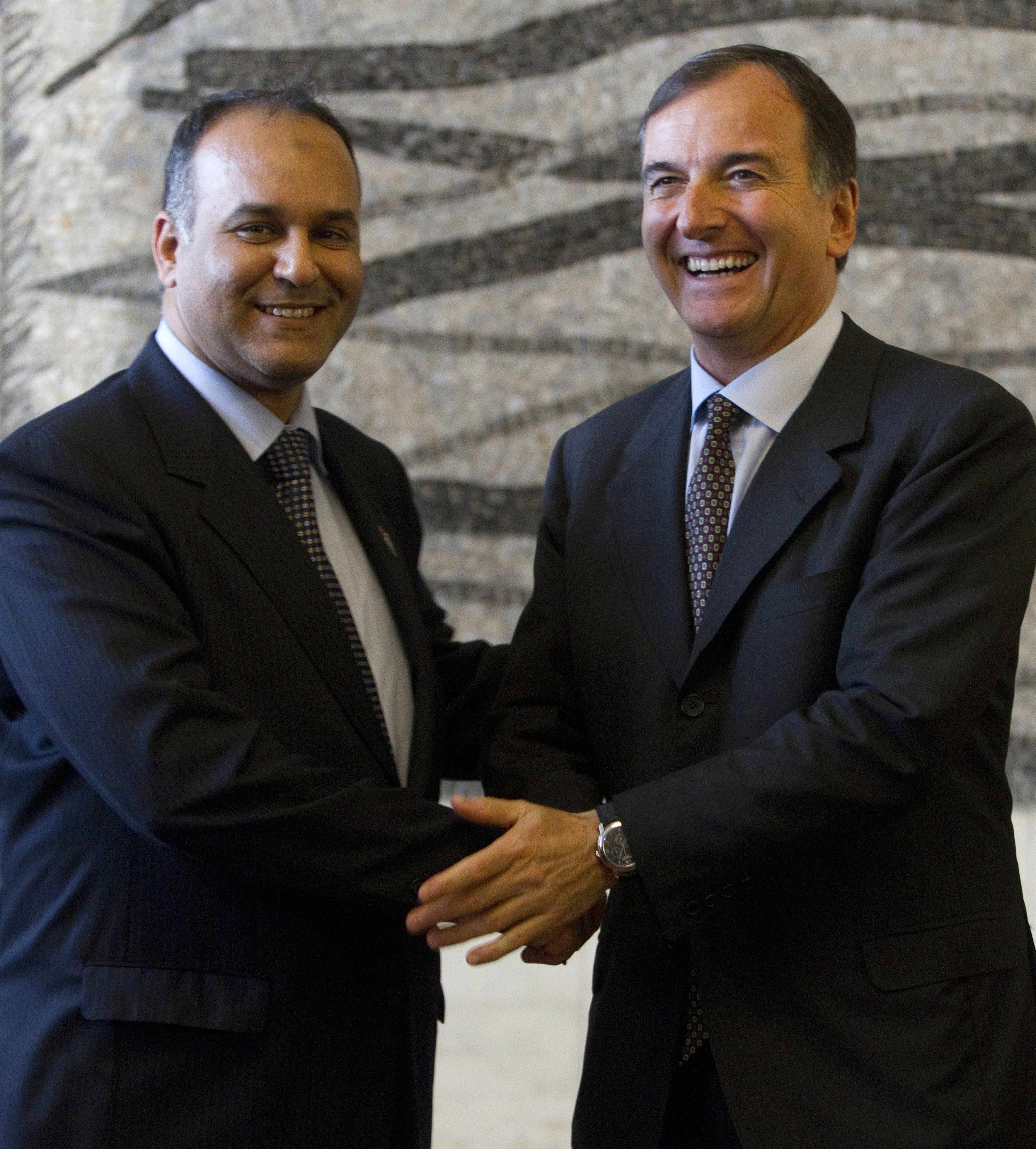Ali al-Essawi och Franco Frattini i Rom.
