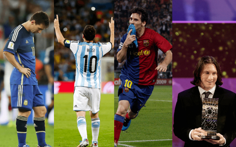 Höga toppar och djupa dalar för Leo Messi. Höga toppar och djupa dalar för Leo Messi.