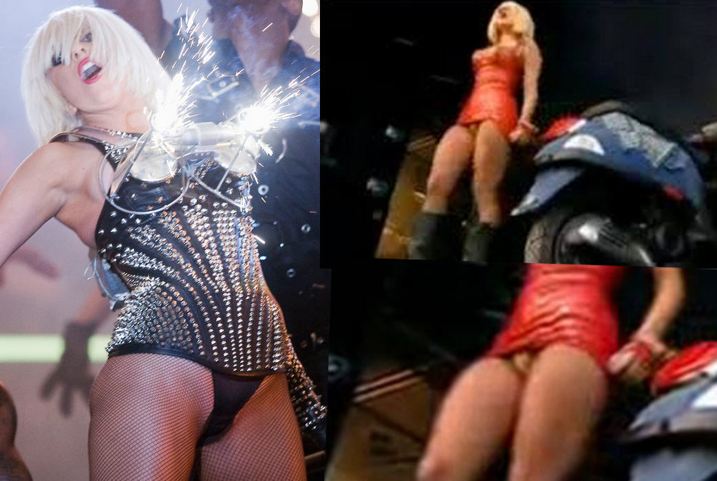 År 2009 fångades Lady Gaga på bild i en halvrisig vinkel. Gaga, som var i full färd med att showa loss på scen, var klädd i en kort och röd klänning som råkade glida upp. Då visade sångerskan upp en hudfärgad knöl vid skrevet och rykten om att sångerskan i själva verket hade en penis spreds genast. År 2011 kommenterade Gaga ryktena i en fransk tv-kanal. – Jag älskar ryktet om att jag skulle ha en penis!, sa stjärnan. 