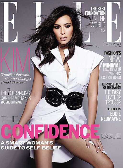 Kim Kardashian på omslaget till Elle. Kim Kardashian på omslaget till Elle.