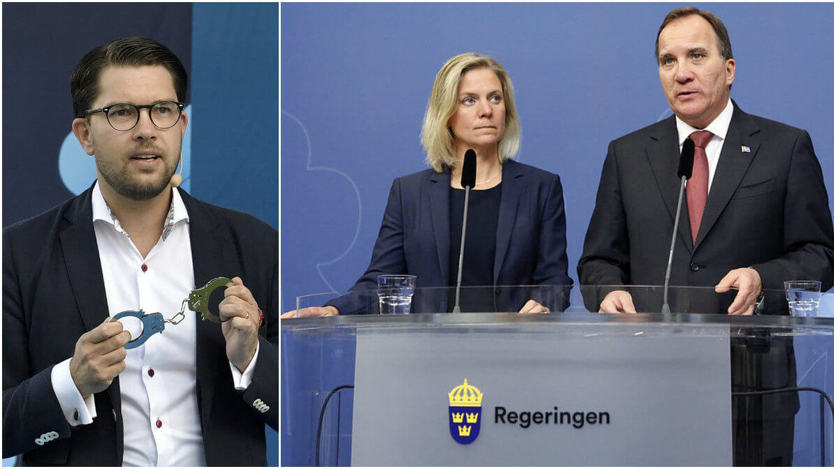 Jimmie Åkesson är inte imponerad av regeringens satsning på polisen.