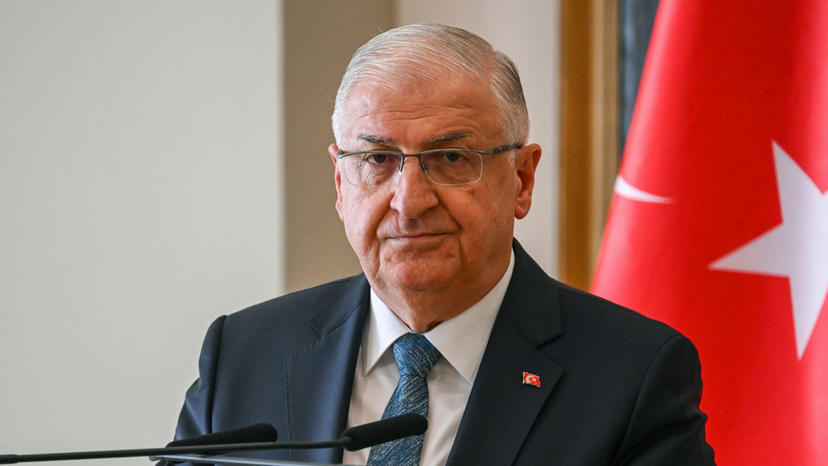 Turkiets försvarsminister Yasar Güler. Arkivbild.