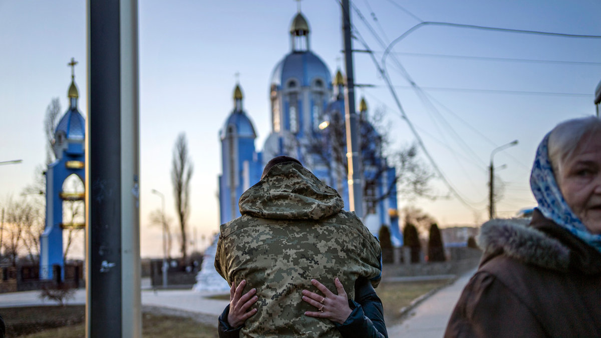 Kriget i Ukraina fortsätter. Miljontals har tvingats på flykt och dödssiffran stiger. Bild från ukrainska Vinnytsia den 16 mars.