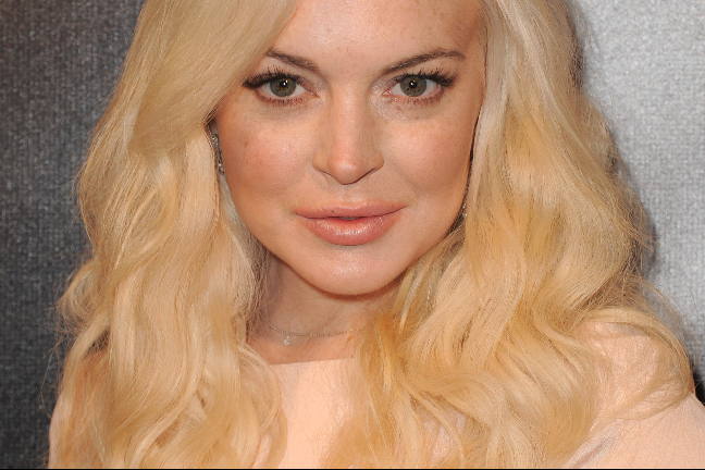Lindsay Lohans lockar var bleka.