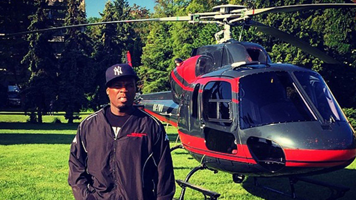 50 Cent ska ta en helikoptertur.