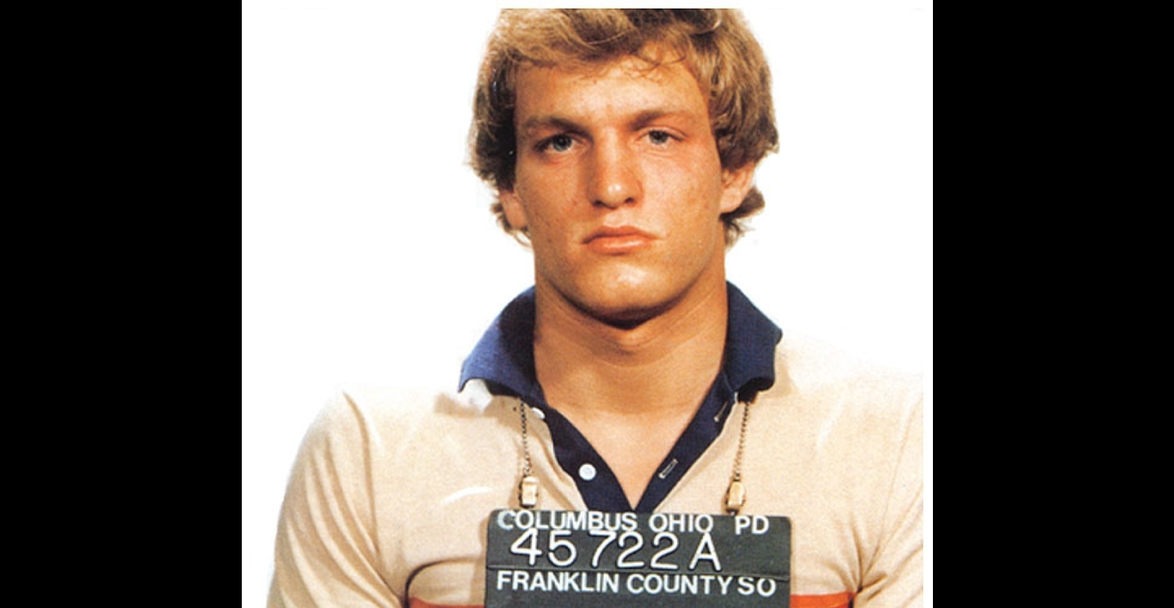Woody Harrelson greps för förargelseväckande beteende 1982. Han undvek fängelse med en hårsmån. 