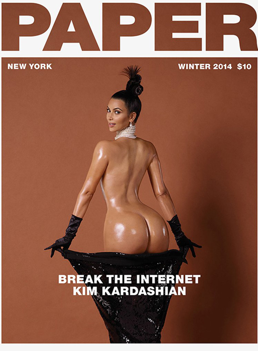 Kim på omslaget av Paper Magazine. 
