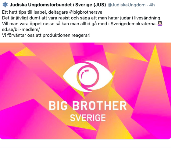 Judiska ungdomsförbundets twitter Judiska ungdomsförbundets twitter