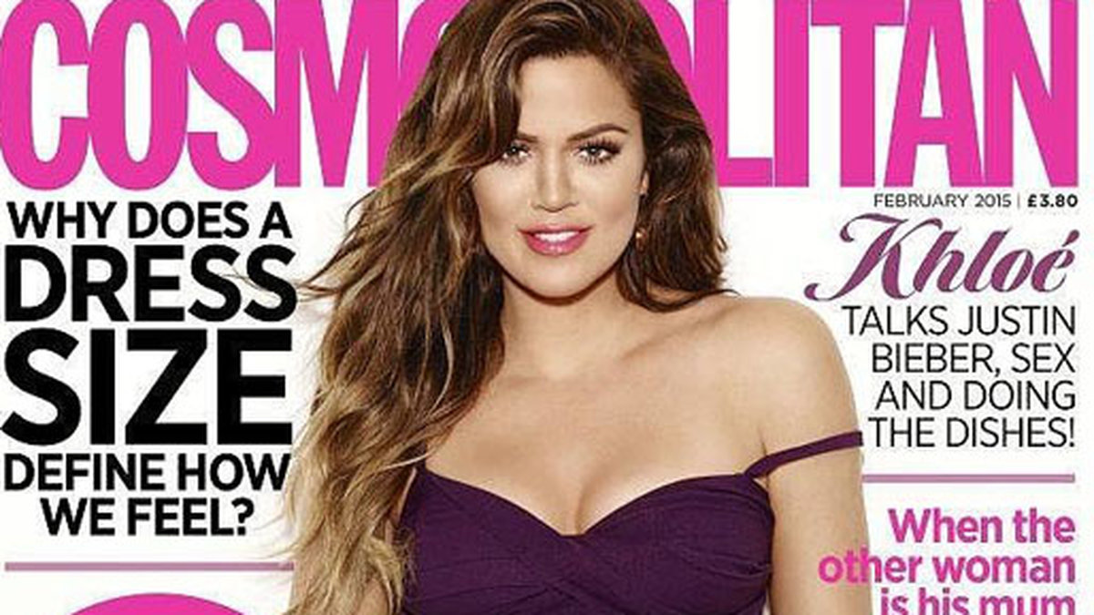 Khloe Kardashian pryder omslaget till Cosmopolitan. 