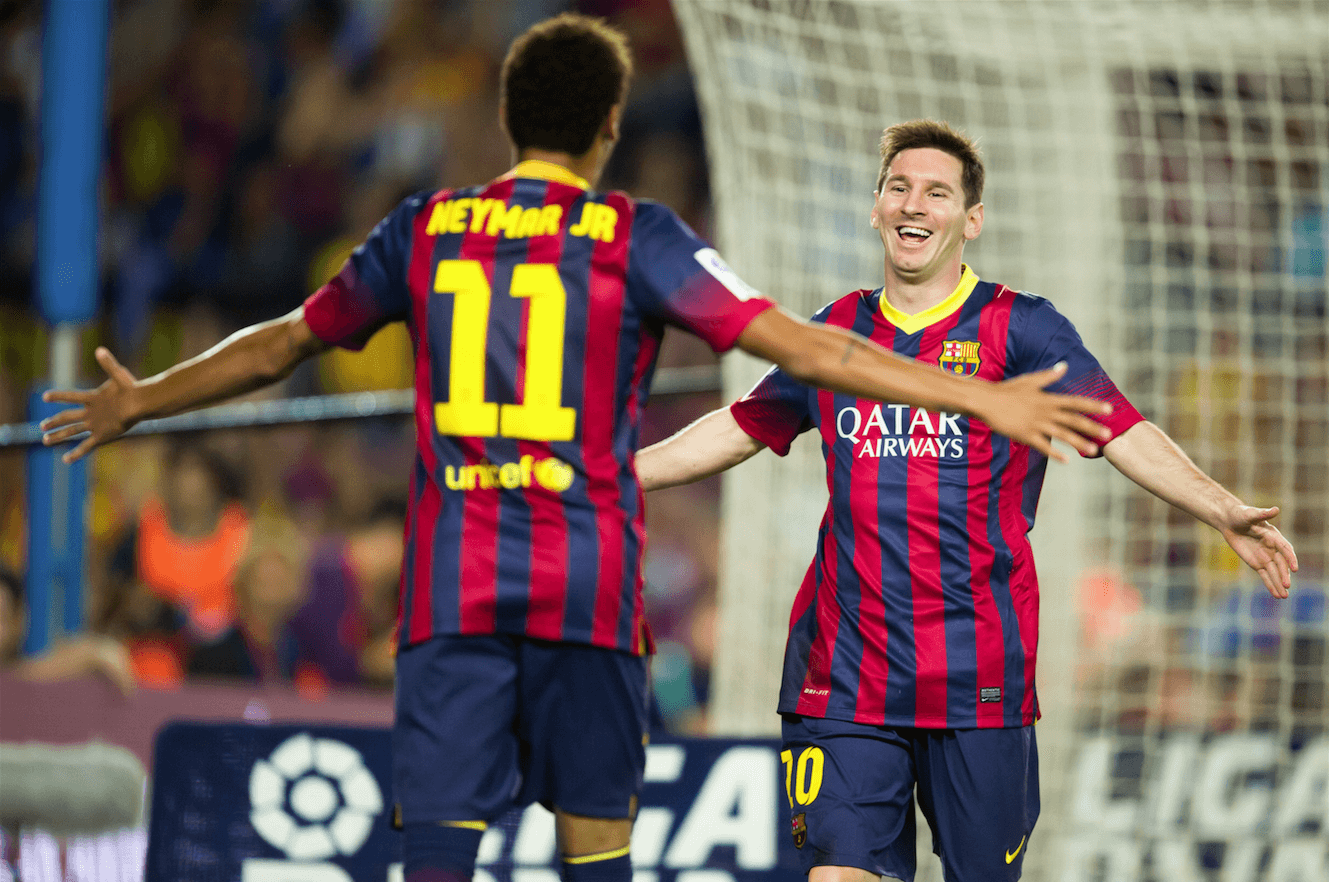 Efter det fick Messi en ny lekkamrat i Barcelona. Efter det fick Messi en ny lekkamrat i Barcelona.