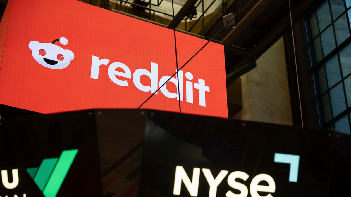 Reddit-aktien steg nästan 50 procent när bolaget introducerades på den amerikanska börsen. Arkivbild.